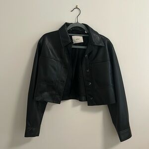 Wilfred Cropped Vegan Leather Jacket